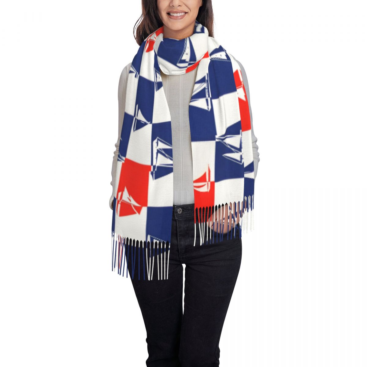 Zeilschip Oceaan Sjaal Herfst  - Pashmina Wrap Large recensie en prijs