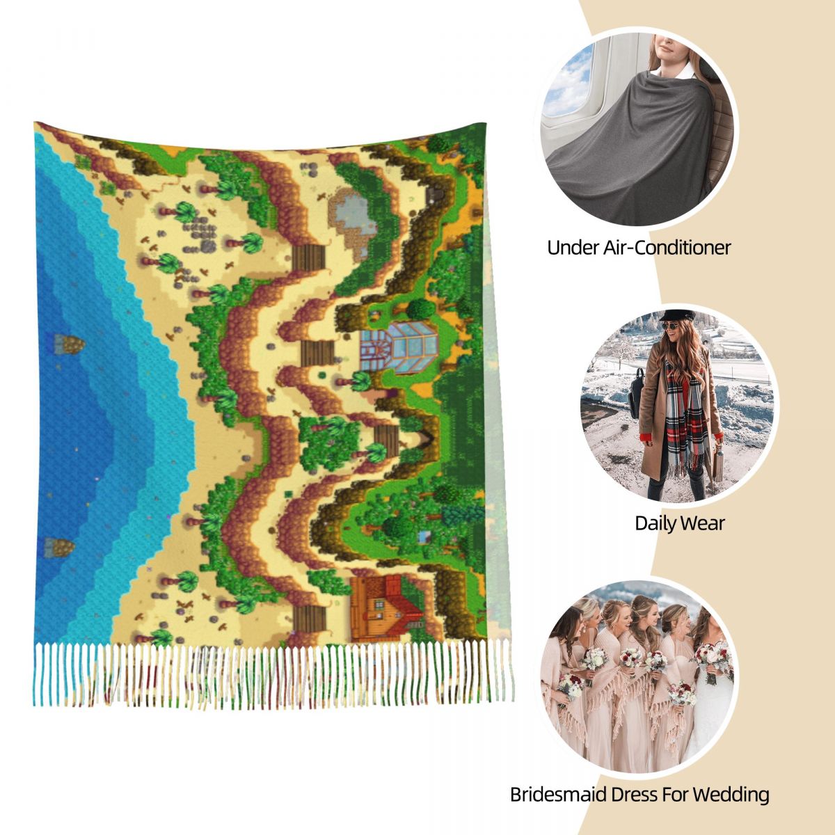 Stardew Valley Kaart Sjaal voo - Pashmina Wrap Large recensie en prijs
