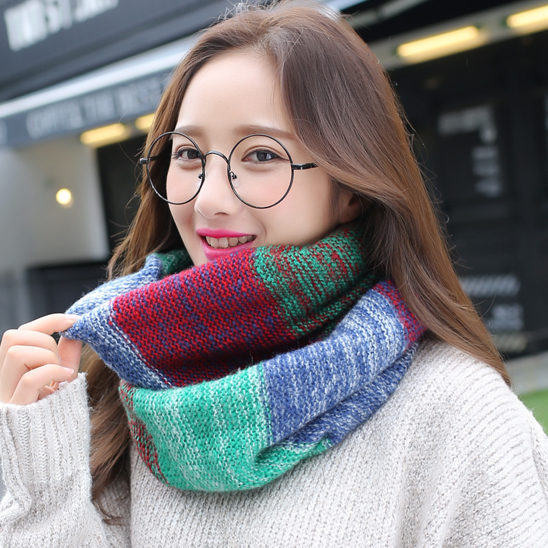 Regenboog Gebreide Infinity Sj - Infinity Scarf Knit recensie en prijs