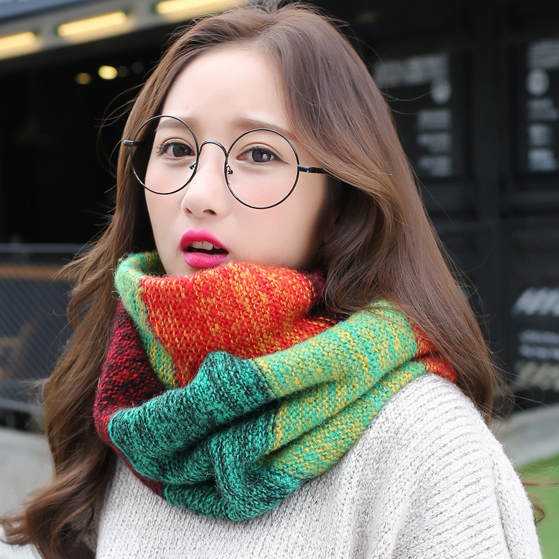 Regenboog Gebreide Infinity Sj - Infinity Scarf Knit recensie en prijs