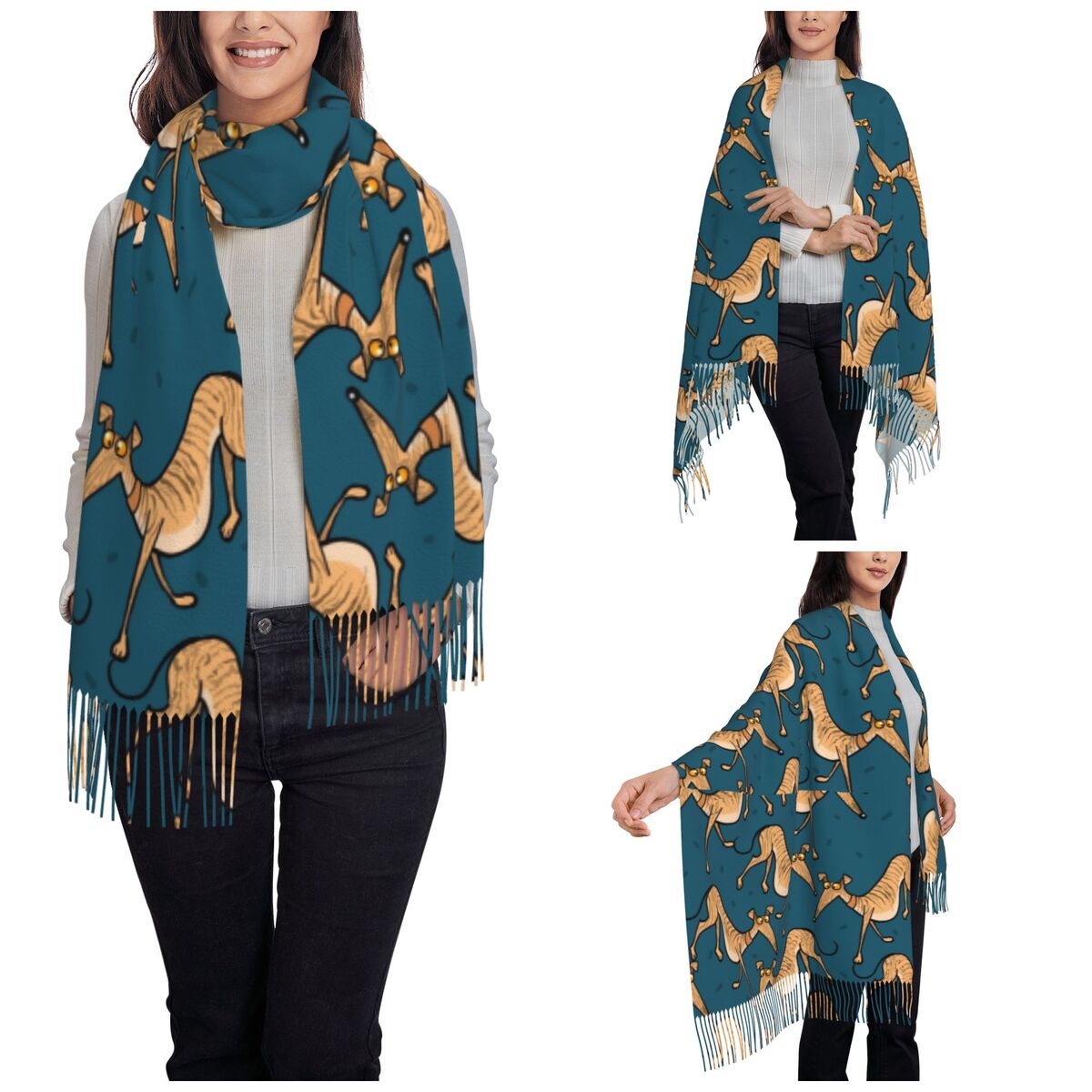 Greyhound Whippet Lurcher Hond - Pashmina Wrap Large recensie en prijs