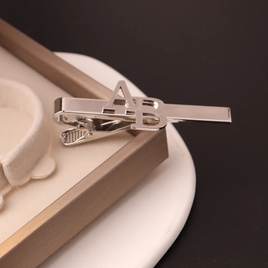 Aangepaste initiële dasspeld v - Tie Clip Silver recensie en prijs