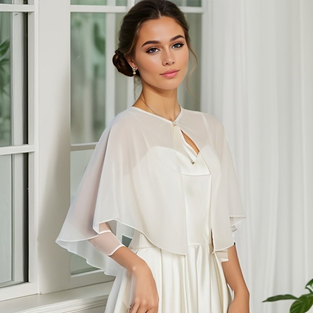 Vintage pure chiffon cape lich - Stole Wedding Shawl recensie en prijs
