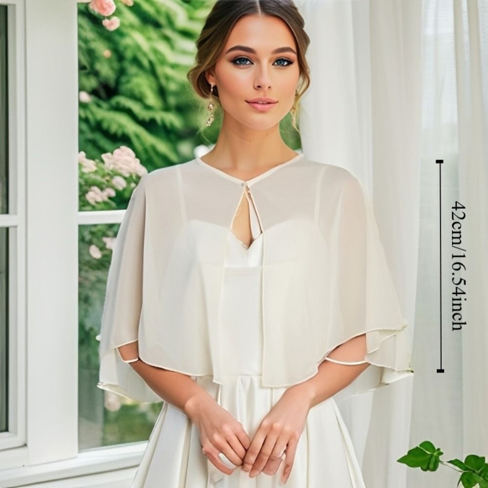 Vintage pure chiffon cape lich - Stole Wedding Shawl recensie en prijs