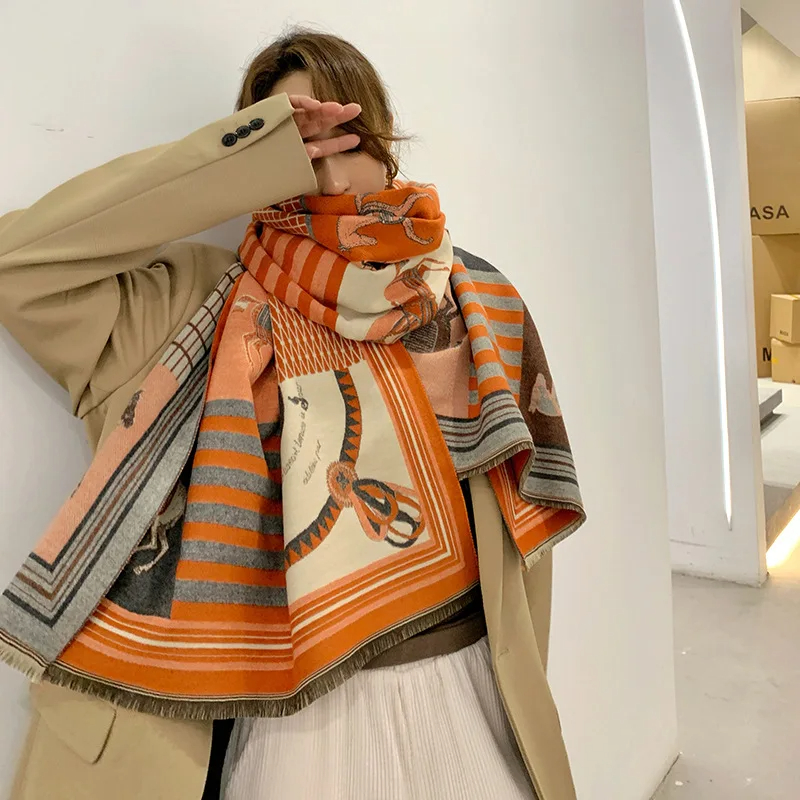 2024 Nieuwe Luxe Winter Kasjmi - Woven Scarf Blanket recensie en prijs
