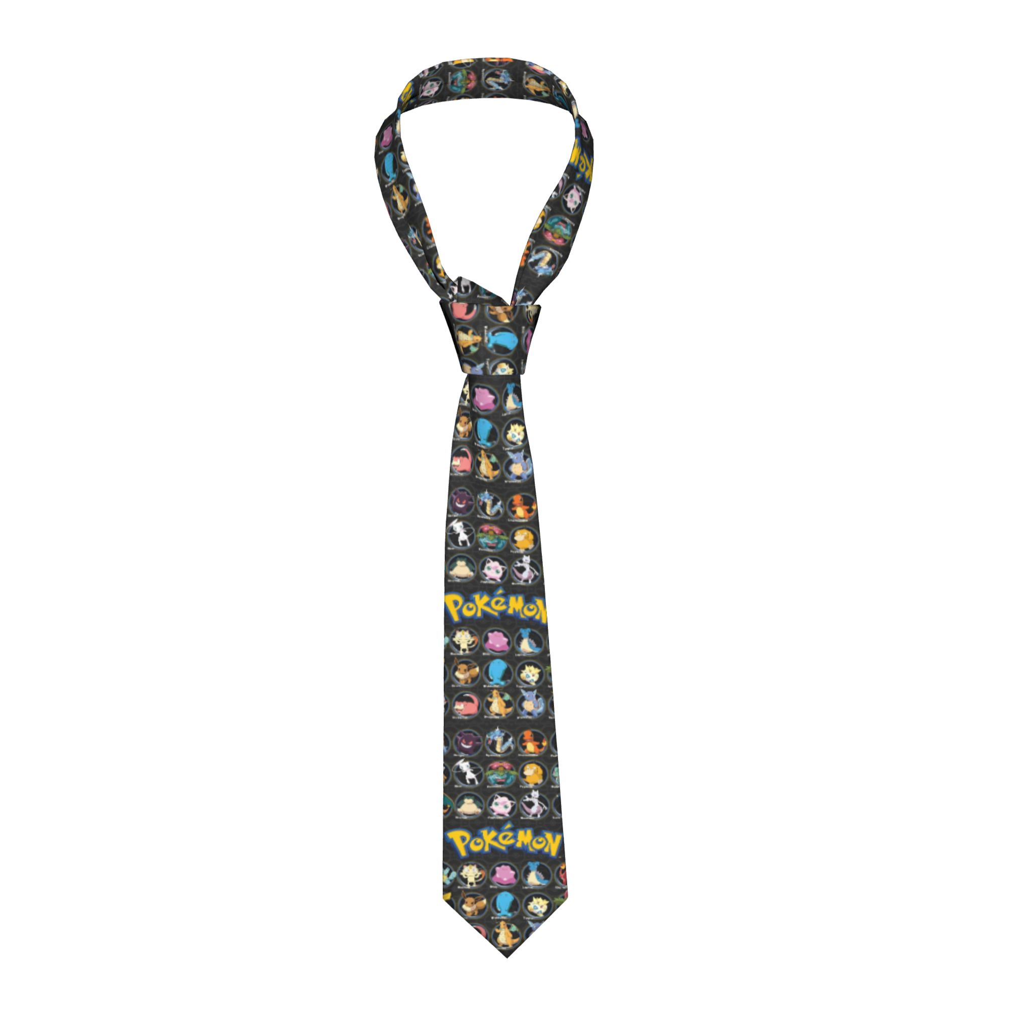 Cartoon Pokemon-personages Str - Skinny Tie Men recensie en prijs