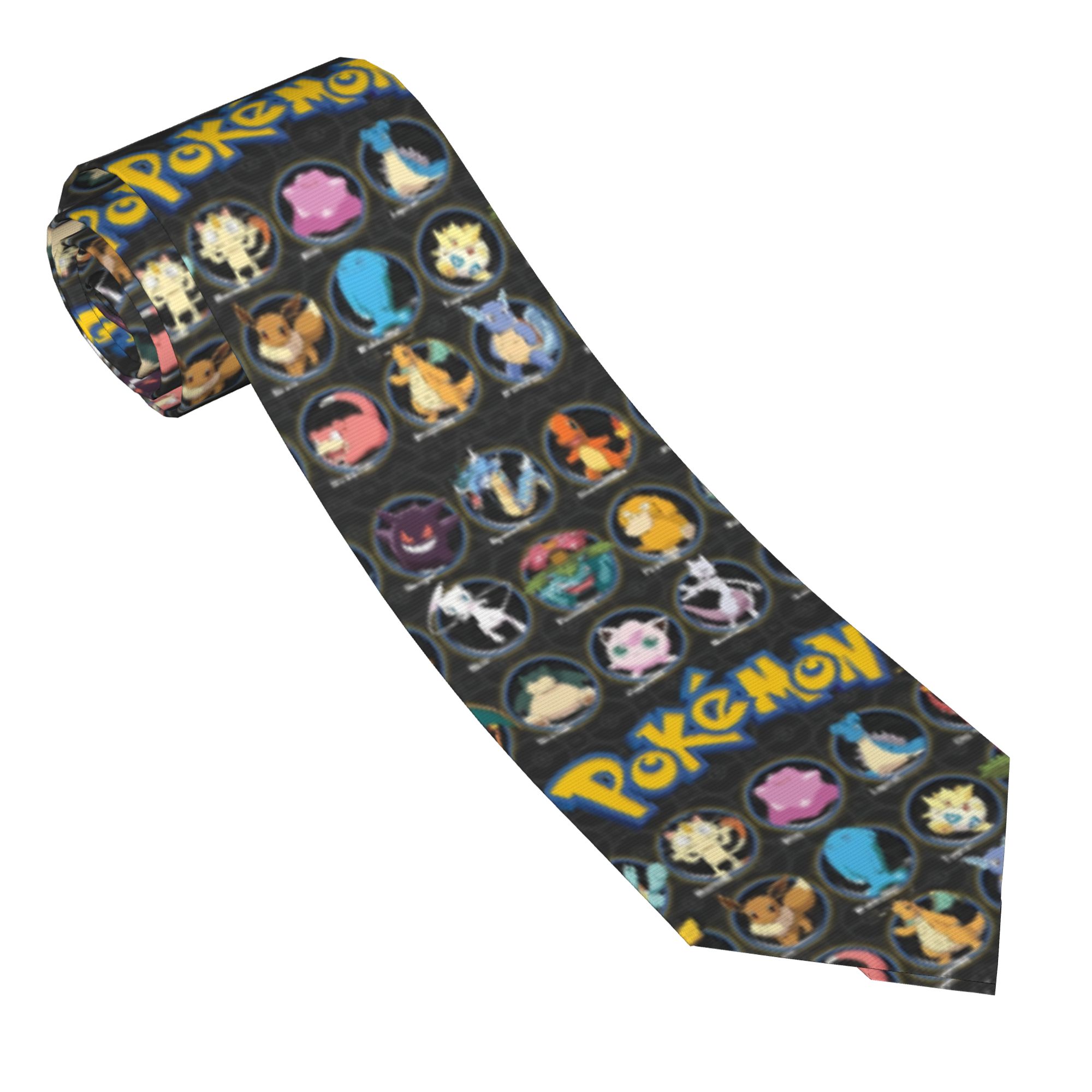 Cartoon Pokemon-personages Str - Skinny Tie Men recensie en prijs