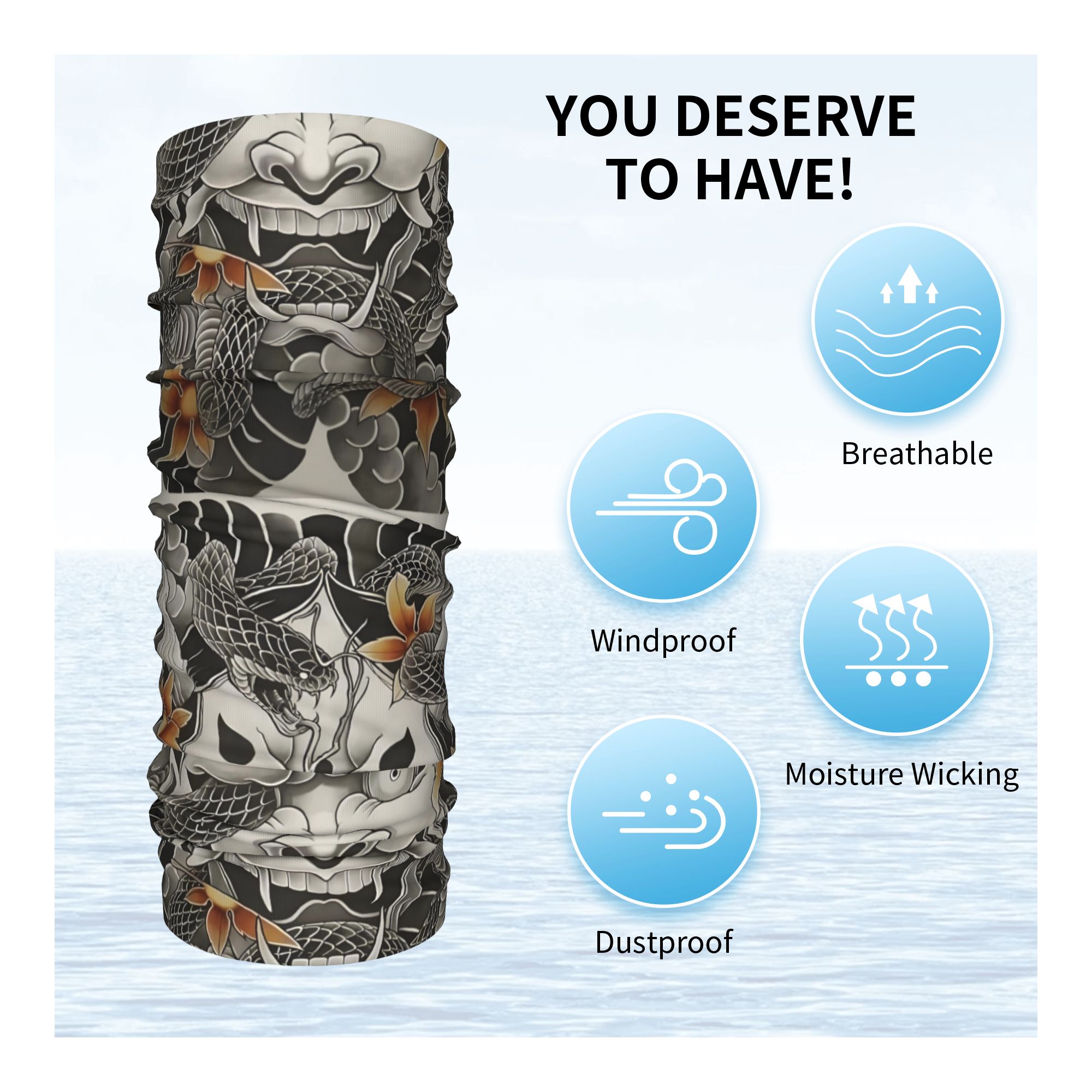 Aangepaste Samurai Oni Demon B - Neck Warmer Tube recensie en prijs