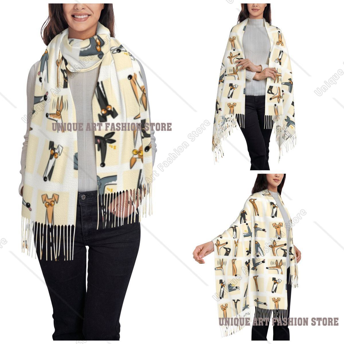 Dames Kwastje Sjaal Hoofd Omho - Pashmina Wrap Large recensie en prijs