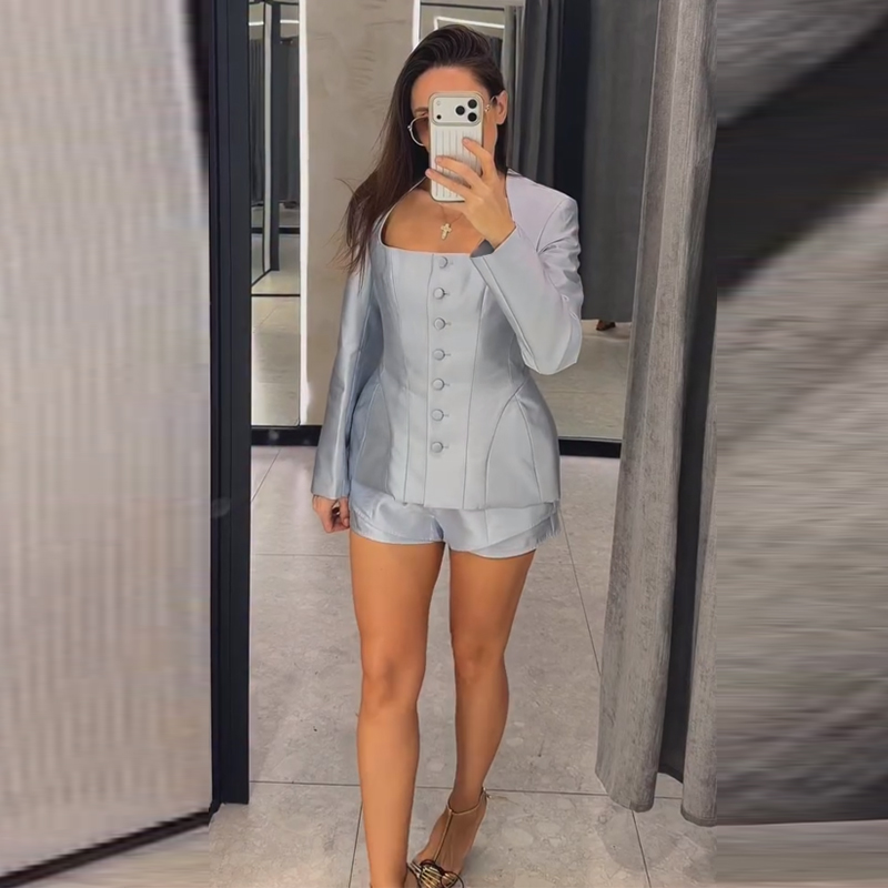 Casual knoopjasje, shorts pak  - Pocket Square Set recensie en prijs