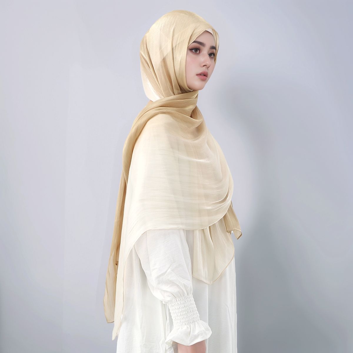 Gradiënt Twinkle Zijden Hijab  - Head Wrap Turban recensie en prijs