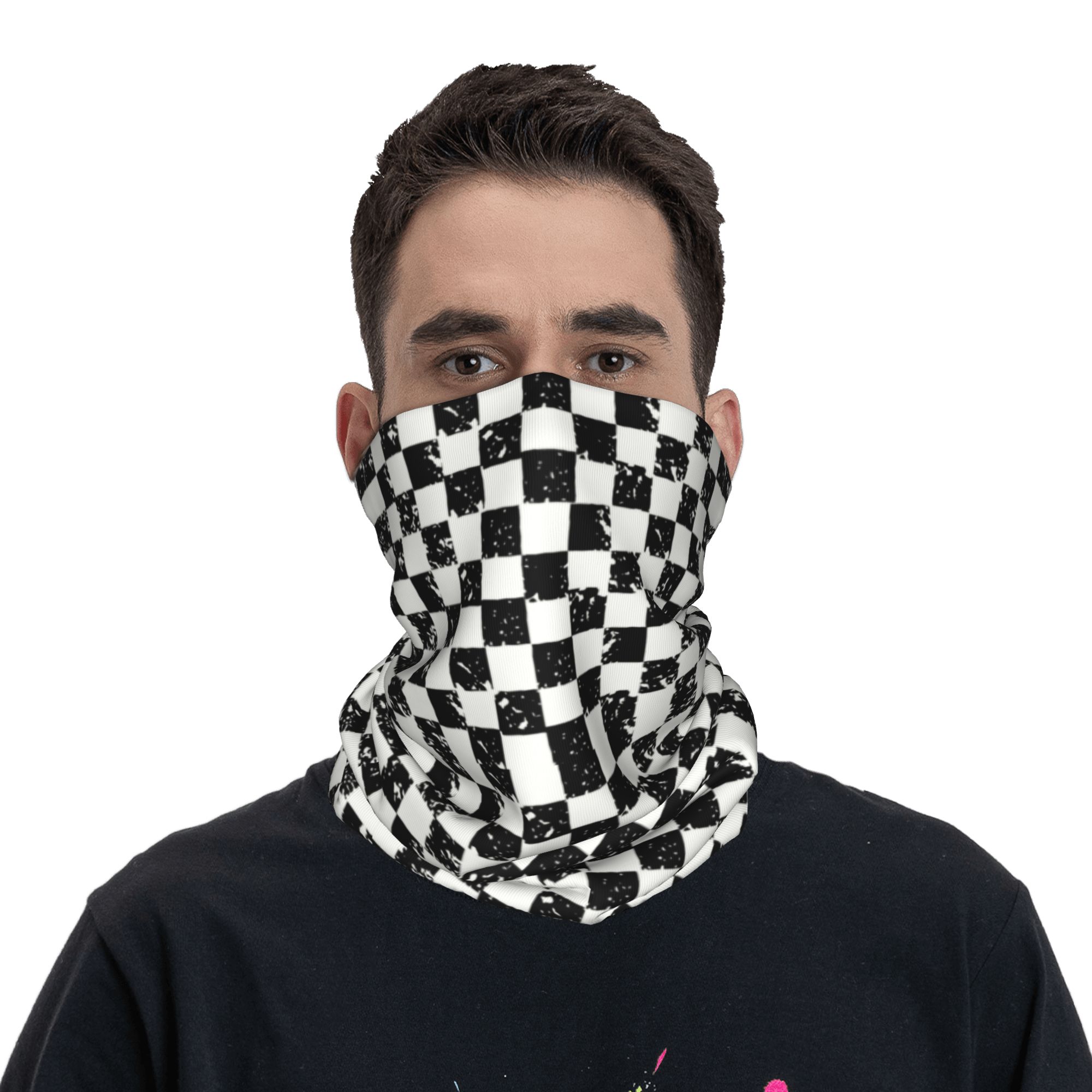 Aangepaste retro geruite vlag  - Neck Warmer Tube recensie en prijs