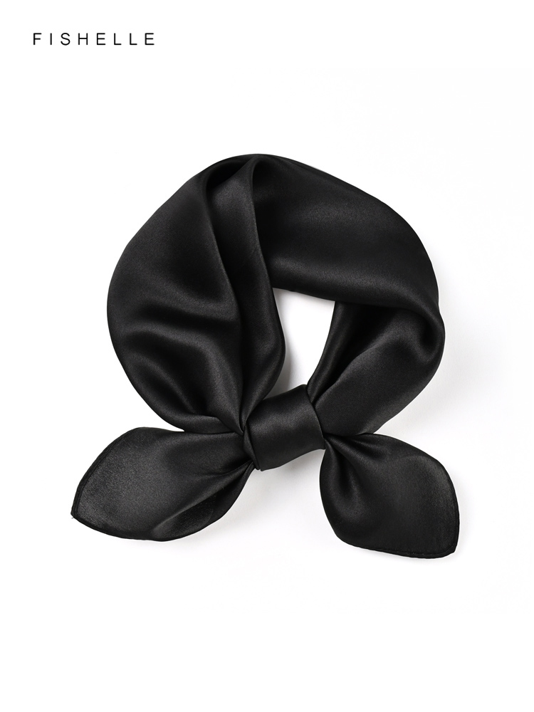 Effen Kleur Zwart Pure Zijde S - Scarf Silk Square recensie en prijs