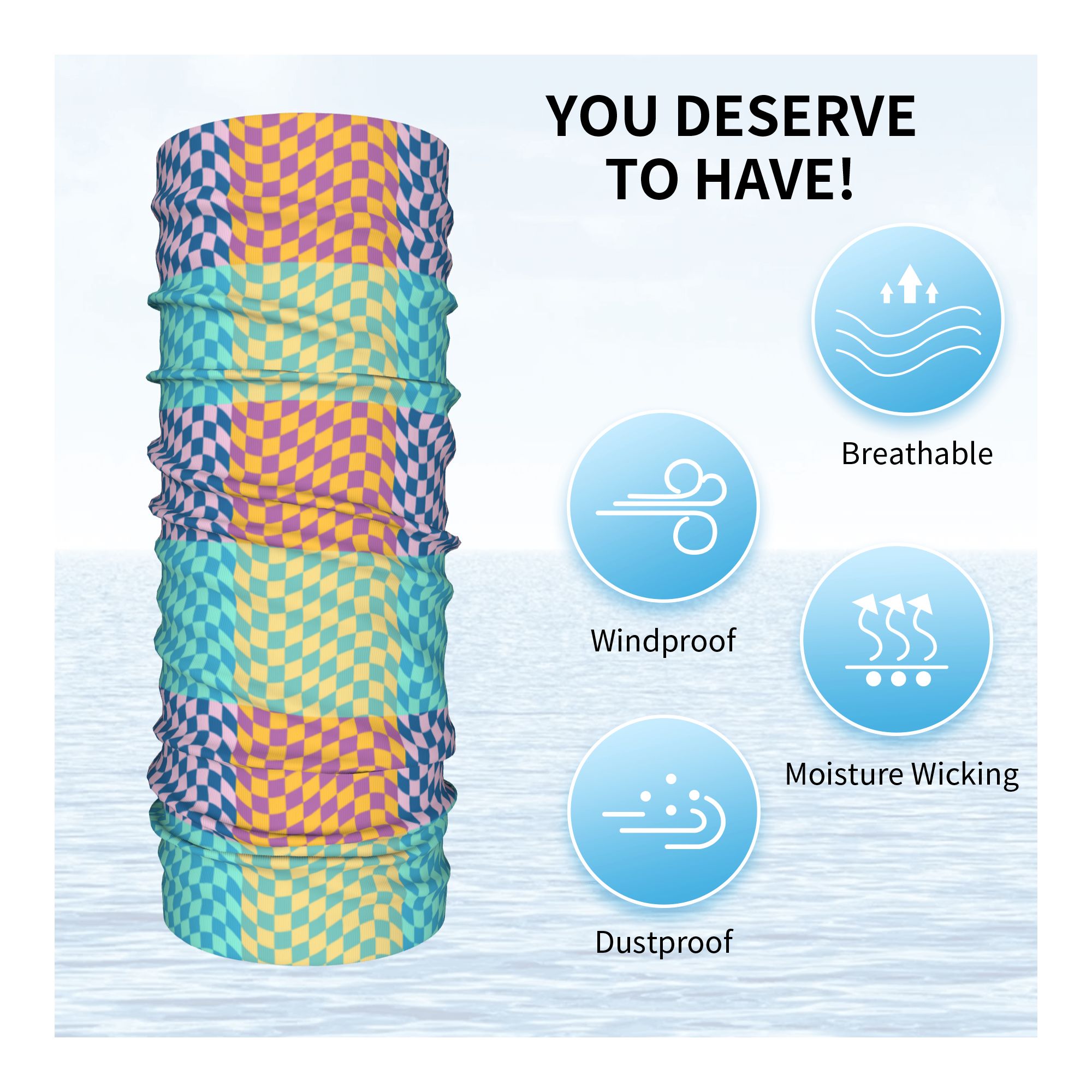 Aangepaste gekleurde geruite b - Neck Warmer Tube recensie en prijs
