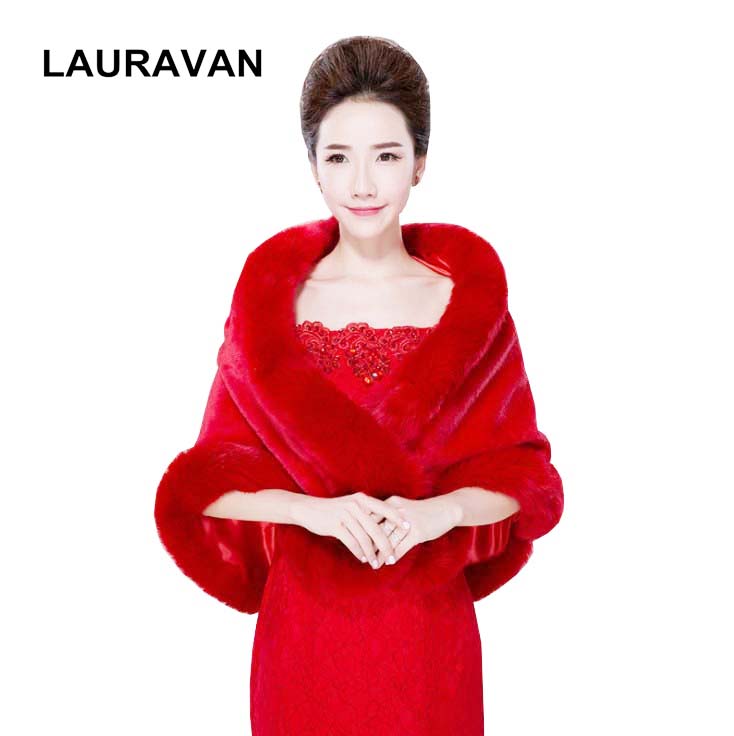 Rode bruidswraps Winter nepbon - Stole Wedding Shawl recensie en prijs