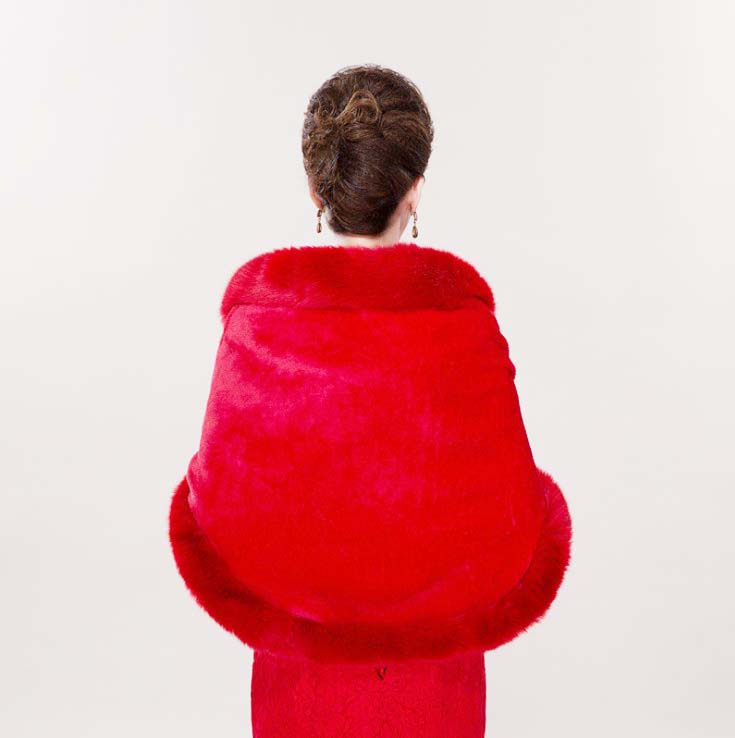 Rode bruidswraps Winter nepbon - Stole Wedding Shawl recensie en prijs