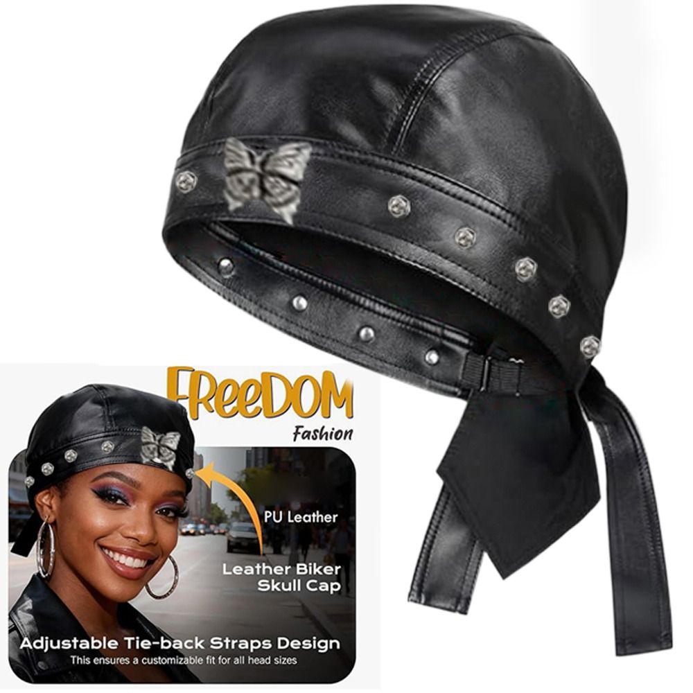 Nieuwe PU lederen zwarte biker - Bandana Doo Rag recensie en prijs